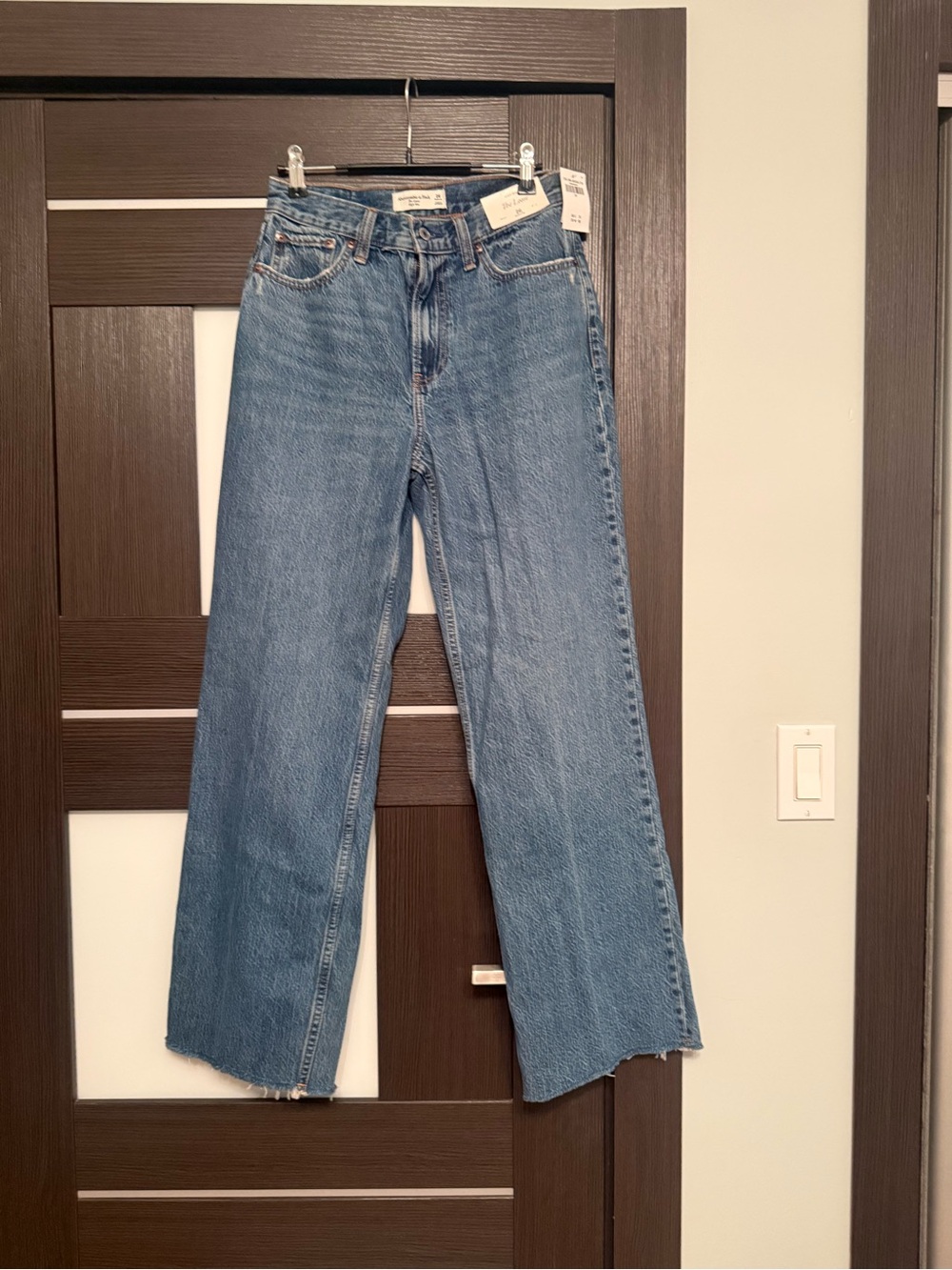 Abercrombie & Fitch Women's Wide-Leg The Loose High Rise Jeans